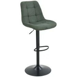 Barhocker Nino Grün/schwarz Holz, Metall, Textil Grün 