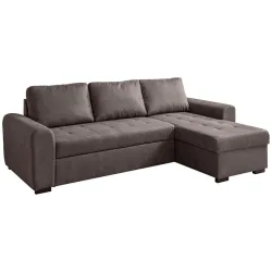 Wohnlandschaft In Silberfarben Mikrofaser Taupe 