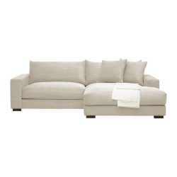 Ecksofa Creme Cord Creme 