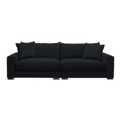 Bigsofa Pedro Schwarz Holz, Metall, Kunststoff, Textil, Holzwerkstoff Schwarz 