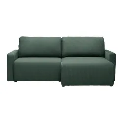 Ecksofa Dave Dunkelgrün Cord Dunkelgrün 