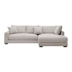Ecksofa Pedro Beige Struktur, Plüsch Beige 