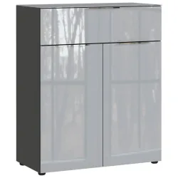 Kommode Oakland In Grau/graphitfarben , 83/102/42 cm , 1 Schublade(n) 