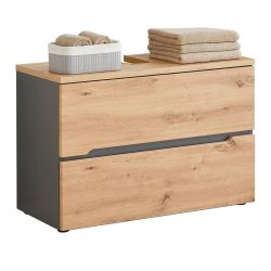 Waschbeckenunterschrank Memphis Artisan Eiche/grau 80/55/38 cm 