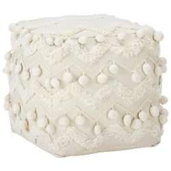 Pouf In Creme Ca. 45x45x45cm Creme Textil Creme 