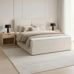 Boxbett Imola Ca. 140x200 Cm Creme Inkl. Topper 140/200 cm Creme 
