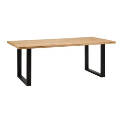 Esstisch Yola Massiv Ca. 200x75x100 Cm Holz, Metall 200/100/75 cm 