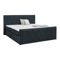 Boxspringbett Josie B Graphitfarben Ca. 180x200cm 180/200 cm Graphitfarben 