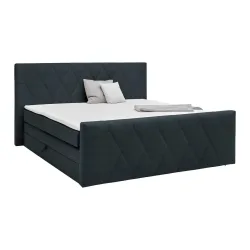 Boxspringbett Josie B Graphitfarben Ca. 160x200cm 160/200 cm Graphitfarben 
