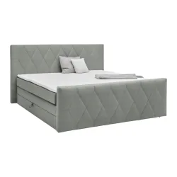 Boxspringbett Josie B Grau Ca. 160x200cm 160/200 cm Grau 