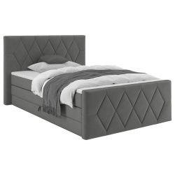 Boxspringbett Josie B Graphitfarben Ca. 140x200cm 140/200 cm Graphitfarben 