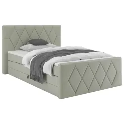 Boxspringbett Josie B Grau Ca. 120x200cm 120/200 cm Grau 