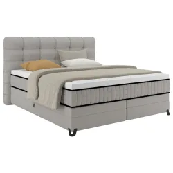 Boxspringbett Carmen C Grau Ca. 180x200cm 180/200 cm Grau 