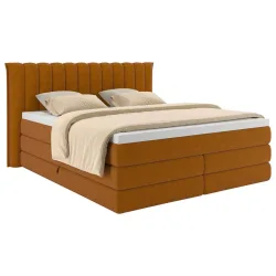 Boxspringbett Lina Rostfarben Ca. 160x200cm 160/200 cm Rostfarben 