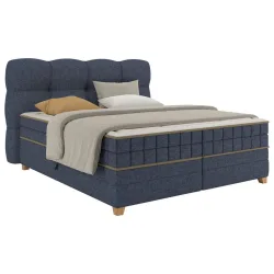 Boxspringbett Bianco Blau Ca. 180x200cm 180/200 cm Blau 