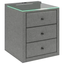 Nachtkästchen Universal Grau 48/68/45,5 cm Grau 