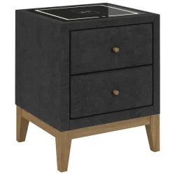 Nachttisch Elena 48/68/45 cm Buche Schwarz 