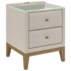 Nachttisch 48/68/45 cm Creme 