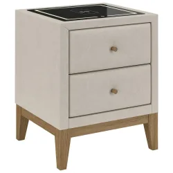 Nachttisch Elena 48/68/45 cm Buche Creme 
