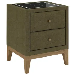 Nachttisch Elena 48/68/45 cm Buche Olivgrün 