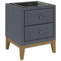 Nachttisch Elena 48/68/45 cm Buche Blau 