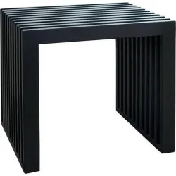 Hocker Rib Schwarz Holz 