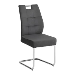 Schwingstuhl Lea Grau  Cord, Mikrofaser 