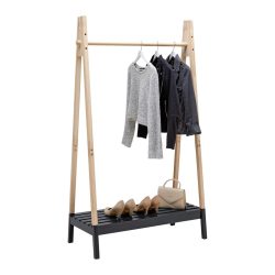Kleiderständer Tadeo Ii Naturfarben/schwarz Naturfarben, Schwarz 100/170/46 cm 