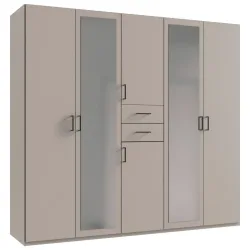 Drehtürenschrank Dillingen Kaschmirfarben 225/208/58 cm Kaschmir 