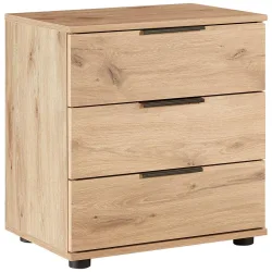 Nachtkästchen Easy Plus Black A Eichefarben 52/58/38 cm Eichefarben 