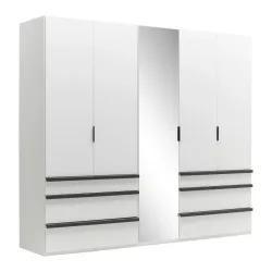 Kleiderschrank Oxford Graphitfarben/weiss Weiss, Graphitfarben 