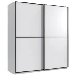 Schwebetürenschrank Ulm Weiss 135/198/65 cm Weiss 