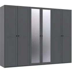 Drehtürenschrank New York 270/208/58 cm Graphitfarben 