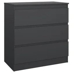 Kommode Mara Anthrazit Nachbildung , 77/80/42 cm , 3 Schublade(n) 