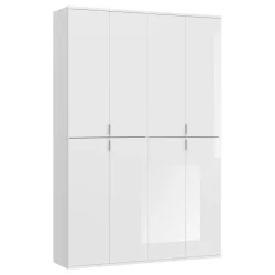 Drehtürenschrank Projekt X 122/193/34 cm Weiss Hochglanz 