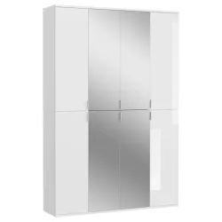 Drehtürenschrank 121/193/34 cm Weiss 