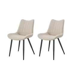 Stuhl-set Lotta 2 Stück  Webstoff 