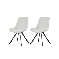 Stuhl-Set Emilia 2 Stück Sitzfläche 360° drehbar Webstoff 