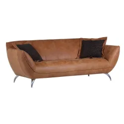 2-sitzer-sofa Venezuela Aus Echtleder Echtleder Hellbraun 