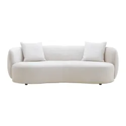 Bigsofa Leonas In Beige Runde Form, Inkl. 2 Kissen Textil Beige 