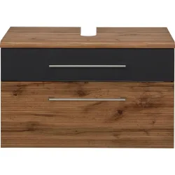 Waschbeckenunterschrank Eichefarben/anthrazit 75/60/46 cm 