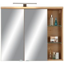 Spiegelschrank Eichefarben 80/70/23 cm 