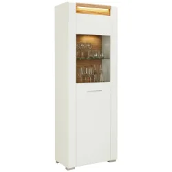Vitrine In Weiss Hochglanz 70/201/40 cm , 