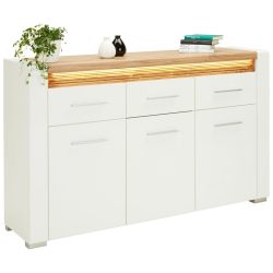 Sideboard In Weiss Hochglanz  160/96,5/40 cm 3 Schublade(n) 