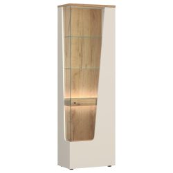 Vitrine Cut Out B: 60 Cm Kaschmir/eichefarben 60/198/40 cm , 