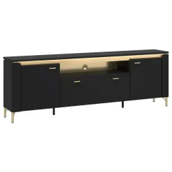 Tv-element Norica Goldfarben/schwarz B: 200,3 Cm Schwarz, Goldfarben 200,3/70/40 cm 