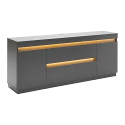 Tv-element Samu Anthrazit/eichefarben Anthrazit, Eichefarben 180/74/40 cm 