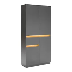 Vitrine Samu Anthrazit/eichefarben , 