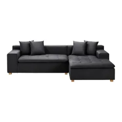 Ecksofa Dunkelgrau, 
