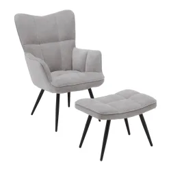 Sessel Alex Grau Webstoff Grau 